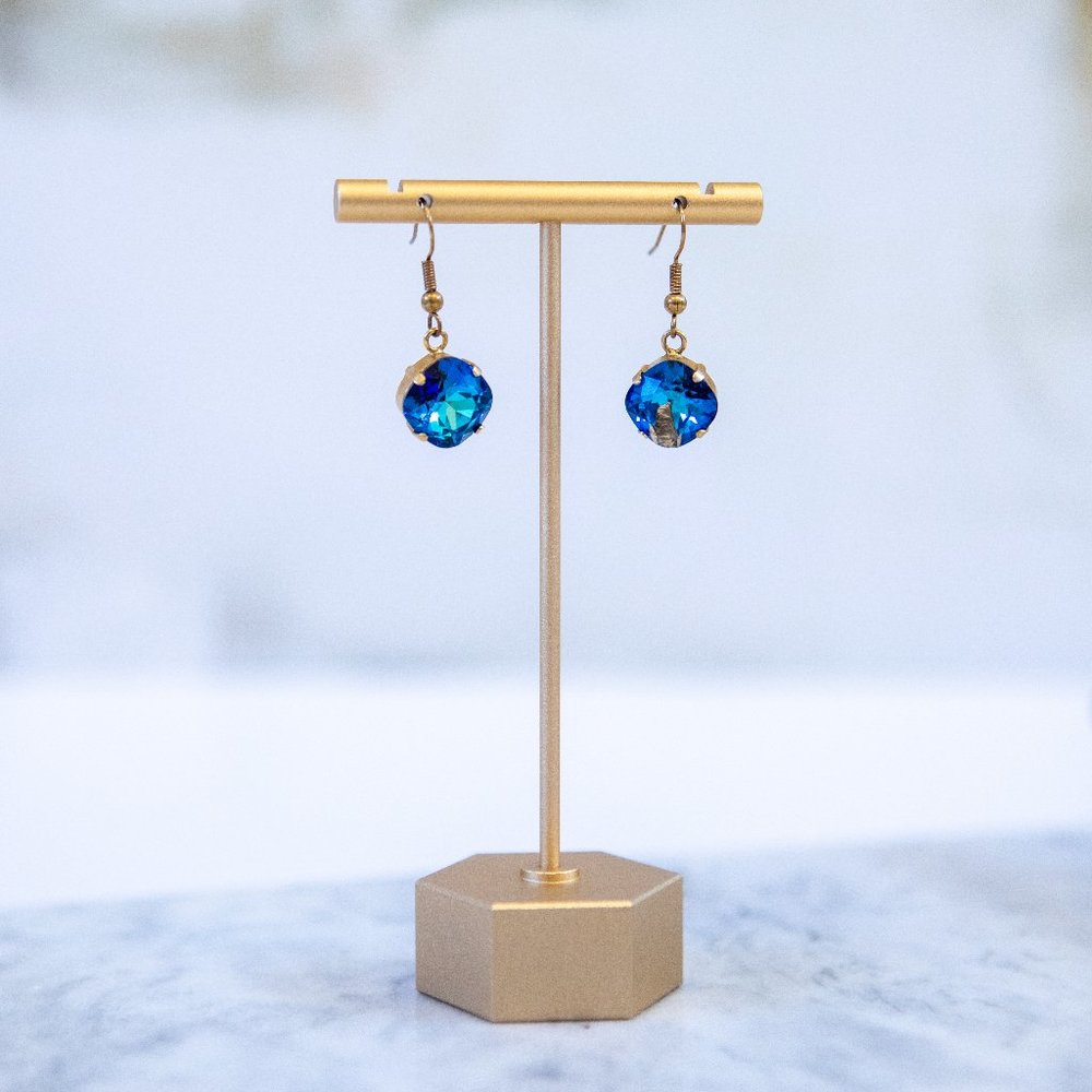 Blue drop earrings